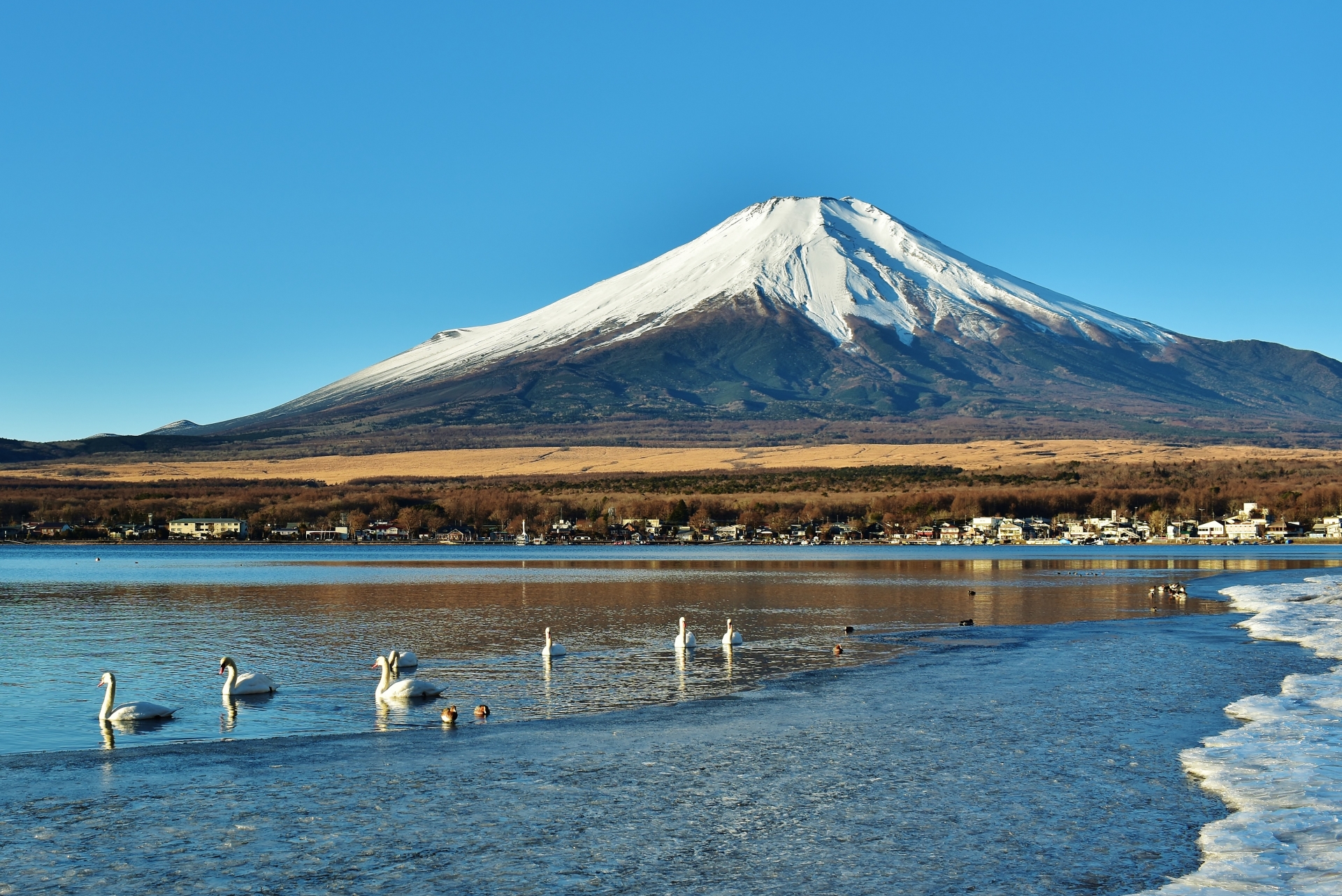 冬のやまなかこと富士山